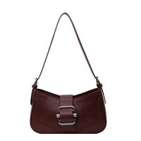 Women's Pu Leather Solid Color Classic Style Zipper Shoulder Bag sku image 2