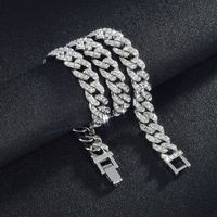 Hip Hop Lettre Alliage De Zinc Incruster Strass Unisexe Collier main image 6