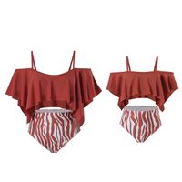 Madre E Hija Playa Estilo Clásico Impresión Juego De 2 Piezas Bikinis Traje De Baño main image 1