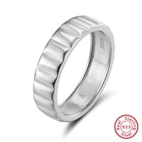 Sterling Silver 18K Gold Plated IG Style Simple Style Solid Color Polishing Rings sku image 5