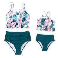 Mother&daughter Beach Printing 2 Pieces Set Bikinis Swimwear main image 4
