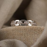 Simple Style Shiny Geometric Sterling Silver Polishing Plating Inlay Zircon Men's Rings main image 5