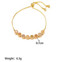 304 Stainless Steel 18K Gold Plated Elegant Simple Style Commute Inlay Moon Heart Shape Artificial Rhinestones Bracelets main image 2
