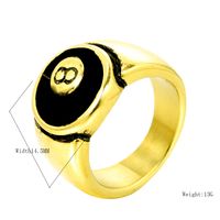 Hip-Hop Retro Number Stainless Steel None 18K Gold Plated Unisex Rings main image 2