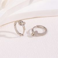 1 Pair Simple Style Knot Brass Rhodium Plated Earrings main image 3