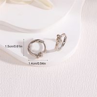 1 Pair Simple Style Knot Brass Rhodium Plated Earrings main image 2