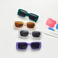 IG Style Nordic Style Solid Color Pc Resin Oval Frame Full Frame Kids Sunglasses main image 4