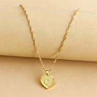 Simple Style Letter Heart Shape Alloy Plating Women's Pendant Necklace sku image 3