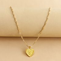 Simple Style Letter Heart Shape Alloy Plating Women's Pendant Necklace sku image 19