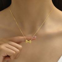 Simple Style Classic Style Bow Knot Alloy Copper Plating Gold Plated Women's Pendant Necklace main image 5