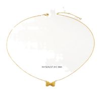 Simple Style Classic Style Bow Knot Alloy Copper Plating Gold Plated Women's Pendant Necklace main image 3