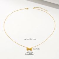 Simple Style Classic Style Bow Knot Alloy Copper Plating Gold Plated Women's Pendant Necklace sku image 1