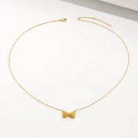 Simple Style Classic Style Bow Knot Alloy Copper Plating Gold Plated Women's Pendant Necklace main image 2