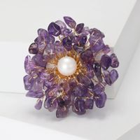 Simple Style Classic Style Flower Alloy Inlay Rhinestones Women's Brooches main image 5