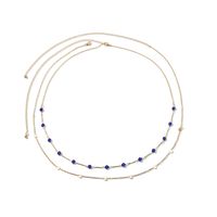 Simple Style Solid Color Metal Inlay Zircon Women's Waist Chain main image 3