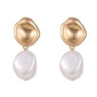 1 Pair IG Style Irregular Plating Alloy Freshwater Pearl Drop Earrings main image 4
