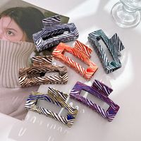 Women's Simple Style Stripe Pvc Hair Claws main image 1