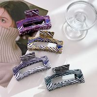 Women's Simple Style Stripe Pvc Hair Claws main image 5