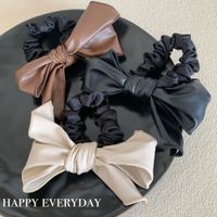 Women's Retro Bow Knot Pu Leather Hair Tie main image 6