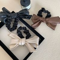 Women's Retro Bow Knot Pu Leather Hair Tie main image 5