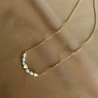 Einfacher Stil Herzform Süßwasserperle Kupfer Halskette In Masse main image 5
