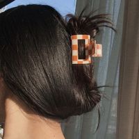 Women's Simple Style Lattice PVC Hair Claws main image 5