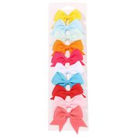 Girl'S IG Style Sweet Solid Color Bow Knot Polyester Ribbed Band Pleated Hair Clip main image 5