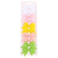 Girl'S IG Style Sweet Solid Color Bow Knot Polyester Ribbed Band Pleated Hair Clip sku image 6