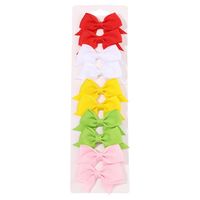 Girl'S IG Style Sweet Solid Color Bow Knot Polyester Ribbed Band Pleated Hair Clip sku image 10