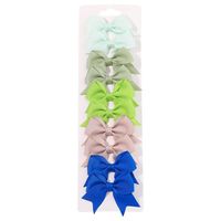 Girl'S IG Style Sweet Solid Color Bow Knot Polyester Ribbed Band Pleated Hair Clip sku image 9