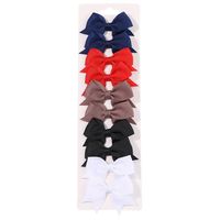 Girl'S IG Style Sweet Solid Color Bow Knot Polyester Ribbed Band Pleated Hair Clip sku image 14