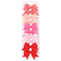 Girl'S IG Style Sweet Solid Color Bow Knot Polyester Ribbed Band Pleated Hair Clip sku image 8