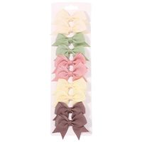 Girl'S IG Style Sweet Solid Color Bow Knot Polyester Ribbed Band Pleated Hair Clip sku image 11