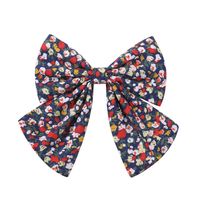 Girl'S Casual Sweet Flower Bow Knot Cotton And Linen Printing Hair Clip sku image 10