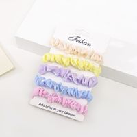 Women's Simple Style Plaid Solid Color Flower Cloth Hair Tie sku image 8