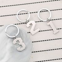 Simple Style Number Stainless Steel Unisex Keychain main image 3