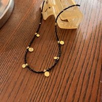 Simple Style Geometric Alloy Seed Bead Copper Beaded Plating Unisex Necklace sku image 1