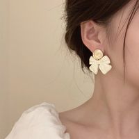 1 Pair IG Style Simple Style Bow Knot Polishing Plating Alloy Drop Earrings main image 2