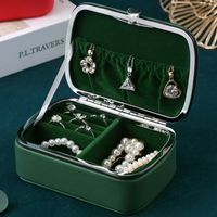 Classical Solid Color Pu Leather Jewelry Boxes main image 1