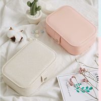 Casual Solid Color Pu Leather Jewelry Boxes main image 5