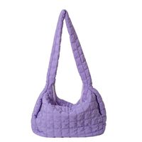 Women's Large Nylon Solid Color Streetwear Zipper Cloud Shape Bag sku image 8