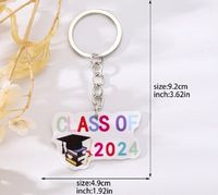 Simple Style Book Letter Number Arylic Keychain main image 2