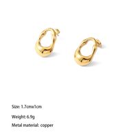 1 Pair IG Style Simple Style Irregular Hollow Out Copper 18K Gold Plated Ear Studs main image 2