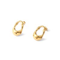 1 Pair IG Style Simple Style Irregular Hollow Out Copper 18K Gold Plated Ear Studs sku image 1