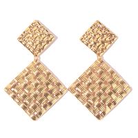 1 Pair Elegant Simple Style Square Plating Metal Drop Earrings sku image 1