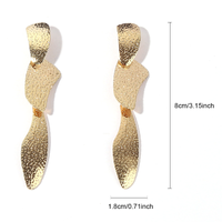 1 Pair Casual Simple Style Irregular Metal Gold Plated Drop Earrings main image 2