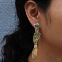 1 Pair Casual Simple Style Irregular Metal Gold Plated Drop Earrings main image 7