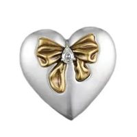 1 Piece Casual Simple Style Heart Shape Bow Knot Copper Ear Studs sku image 2