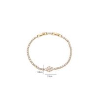 Copper 18K Gold Plated White Gold Plated Simple Style Geometric Inlay Zircon Bracelets main image 2
