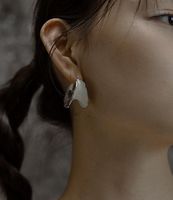 1 Pair IG Style Simple Style Geometric Imitation Pearl Copper Hoop Earrings sku image 1